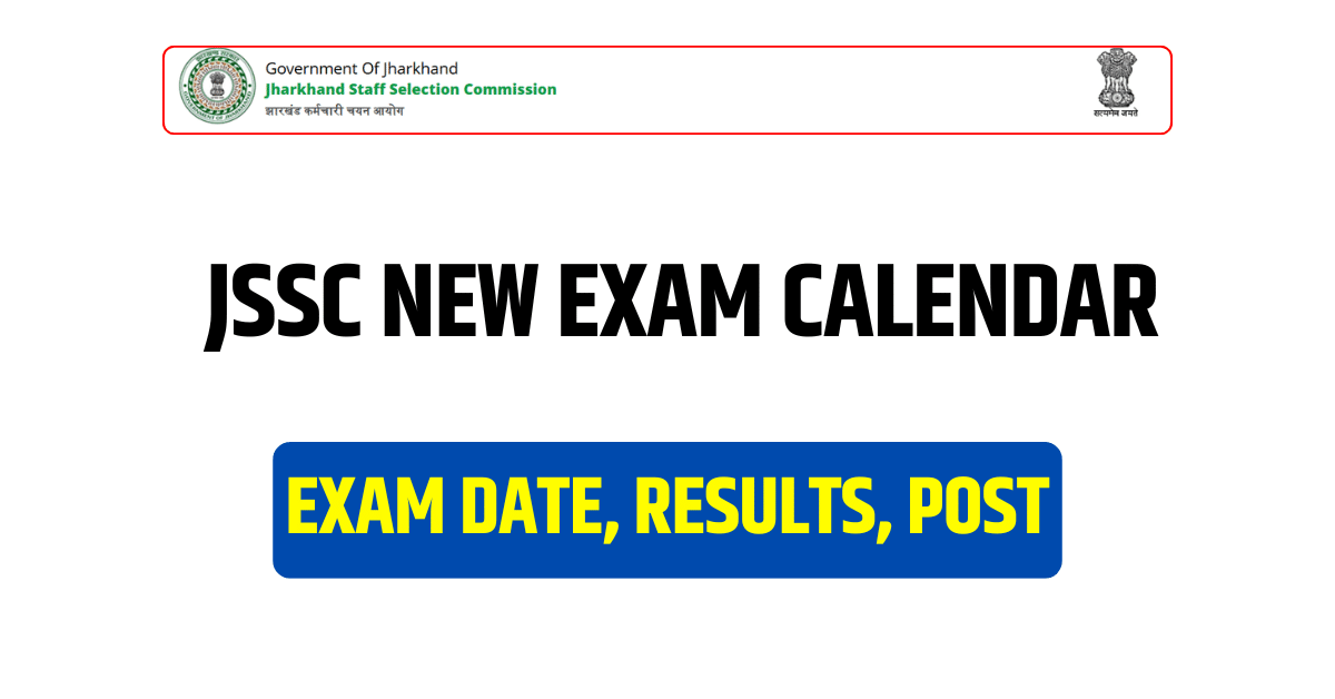 Jharkhand Jssc Exam Calendar 2025-2026
