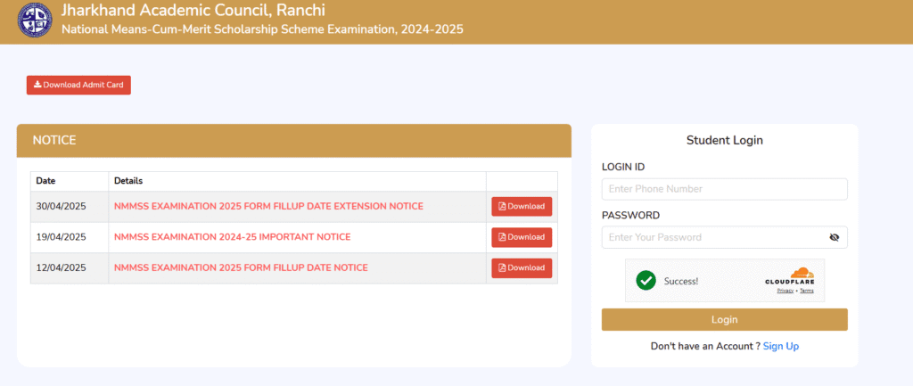 Jharkhand Nmms Scholarship Application Form 2025 - Admit Card, Exam Pattern 2 Nmss Scholarship Form Portal