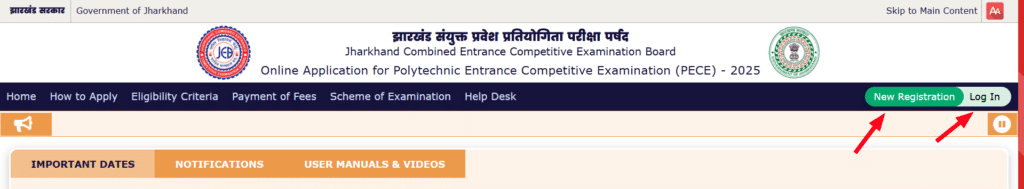 Registration and login Portal