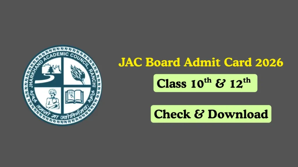 Jharkhand Lab - New Main Home Page 122 Jac Board Class 10Th 12Th Admit Card 2026